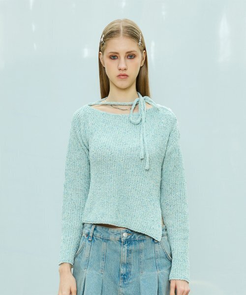 LARTIGENT(ラーティゼン)の「L9 MIX OPEN KNIT(MINT)(ニット/セーター・レディース・その他・FREE)」の5枚目の写真