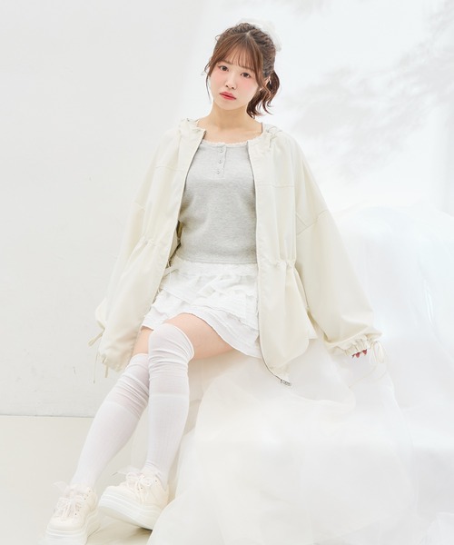 INGNI(イング)の「レースフリルスカパン(スカート・レディース・ブラック/オフホワイト・FREE)」の17枚目の写真