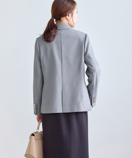 ROPE' PICNIC（ロペピクニック）の「【低身長・小柄さんサイズ】クリアツイル金ボタンジャケット/セレモニー・セットアップ対応（テーラードジャケット・レディース・ネイビー/グレー/ベージュ系その他2/グリーン系その他・FREE）」の10枚目の写真