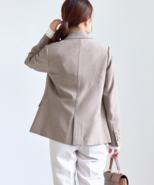 ROPE' PICNIC（ロペピクニック）の「【低身長・小柄さんサイズ】クリアツイル金ボタンジャケット/セレモニー・セットアップ対応（テーラードジャケット・レディース・ネイビー/グレー/ベージュ系その他2/グリーン系その他・FREE）」の20枚目の写真