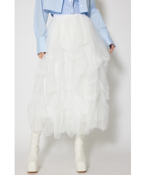rienda(リエンダ)の「ランダムタックチュールスカート① 春服(スカート・レディース・ライトブルー/ピンク/ホワイト・SMALL/MEDIUM)」の11枚目の写真
