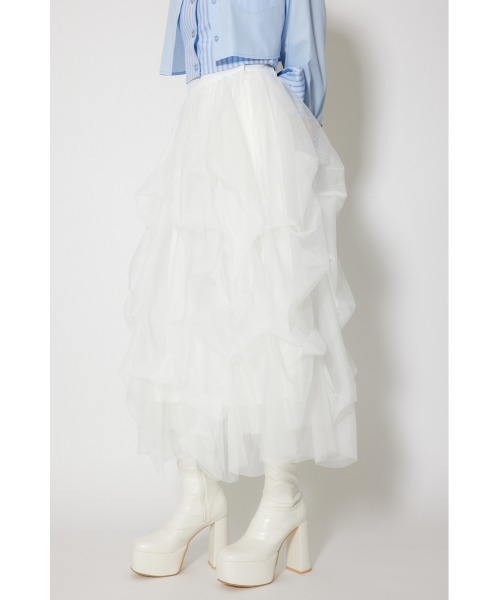 rienda(リエンダ)の「ランダムタックチュールスカート① 春服(スカート・レディース・ライトブルー/ピンク/ホワイト・SMALL/MEDIUM)」の12枚目の写真