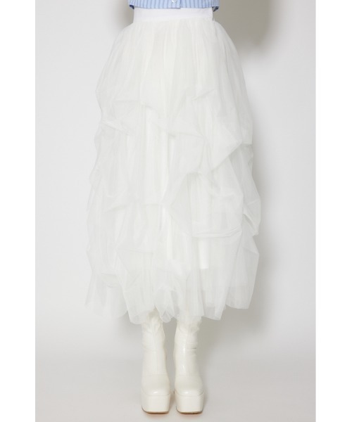 rienda(リエンダ)の「ランダムタックチュールスカート① 春服(スカート・レディース・ライトブルー/ピンク/ホワイト・SMALL/MEDIUM)」の14枚目の写真