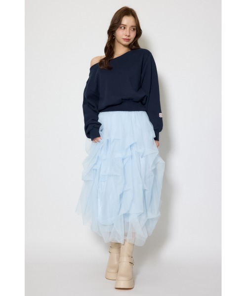 rienda(リエンダ)の「ランダムタックチュールスカート① 春服(スカート・レディース・ライトブルー/ピンク/ホワイト・SMALL/MEDIUM)」の16枚目の写真