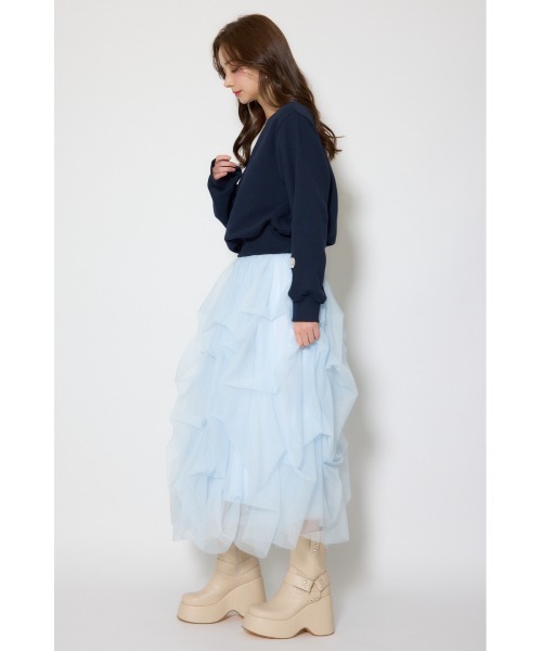 rienda(リエンダ)の「ランダムタックチュールスカート① 春服(スカート・レディース・ライトブルー/ピンク/ホワイト・SMALL/MEDIUM)」の17枚目の写真