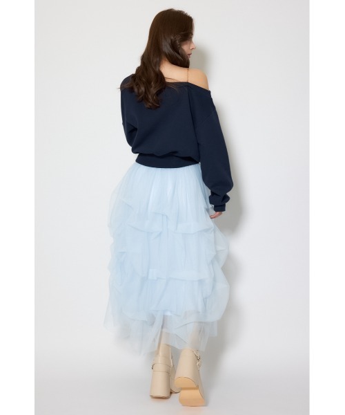 rienda(リエンダ)の「ランダムタックチュールスカート① 春服(スカート・レディース・ライトブルー/ピンク/ホワイト・SMALL/MEDIUM)」の18枚目の写真