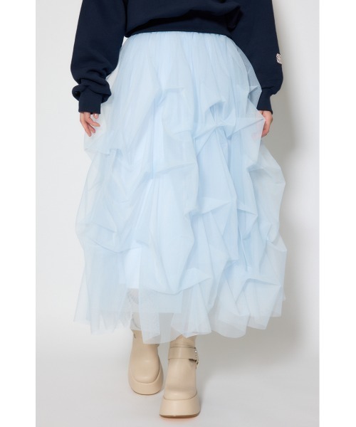 rienda(リエンダ)の「ランダムタックチュールスカート① 春服(スカート・レディース・ライトブルー/ピンク/ホワイト・SMALL/MEDIUM)」の19枚目の写真