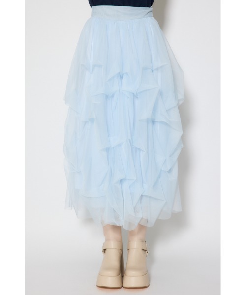 rienda(リエンダ)の「ランダムタックチュールスカート① 春服(スカート・レディース・ライトブルー/ピンク/ホワイト・SMALL/MEDIUM)」の21枚目の写真