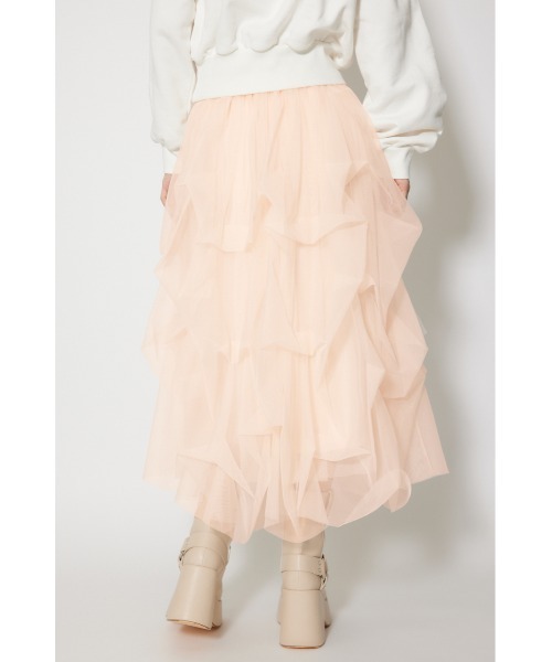 rienda(リエンダ)の「ランダムタックチュールスカート① 春服(スカート・レディース・ライトブルー/ピンク/ホワイト・SMALL/MEDIUM)」の5枚目の写真
