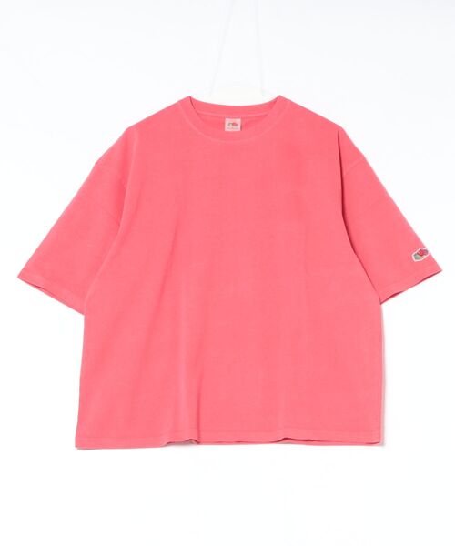 FRUIT OF THE LOOM（フルーツオブザルーム）の「【ST】【FRUIT OF THE LOOM】BIG 製品染め 5分袖 Tシャツ（Tシャツ/カットソー・レディース・レッド/パープル/グリーン/グリーン系その他/イエロー・X-LARGE/LARGE/MEDIUM/SMALL）」の5枚目の写真