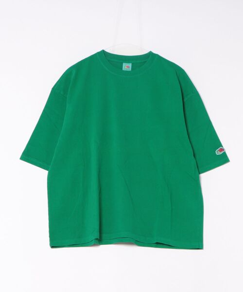 FRUIT OF THE LOOM（フルーツオブザルーム）の「【ST】【FRUIT OF THE LOOM】BIG 製品染め 5分袖 Tシャツ（Tシャツ/カットソー・レディース・レッド/パープル/グリーン/グリーン系その他/イエロー・X-LARGE/LARGE/MEDIUM/SMALL）」の2枚目の写真