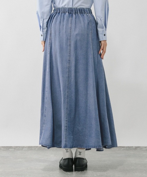 GLOBAL WORK（グローバルワーク）の「エアリーリラックスデニムスカート/636807（デニムスカート・レディース・ブルー系その他/ブラック系その他・REGULAR/SHORT）」の14枚目の写真
