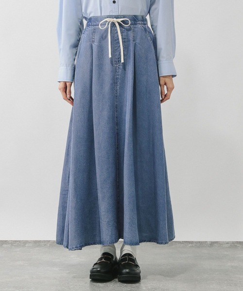 GLOBAL WORK（グローバルワーク）の「エアリーリラックスデニムスカート/636807（デニムスカート・レディース・ブルー系その他/ブラック系その他・REGULAR/SHORT）」の12枚目の写真