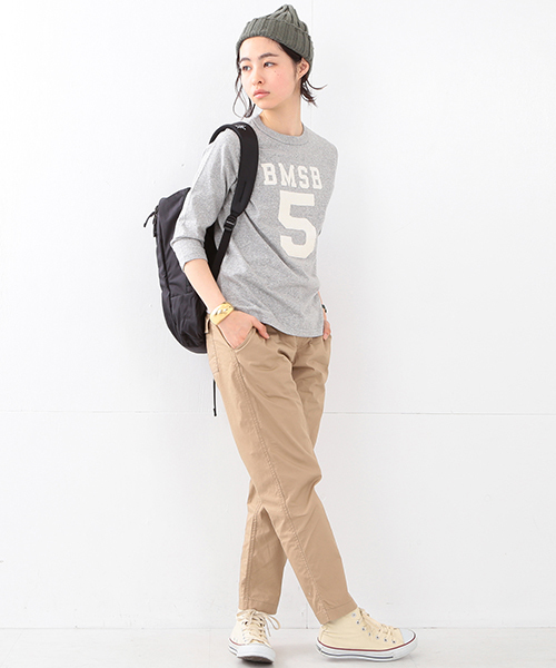 BEAMS BOY（ビームスボーイ）の「BEAMS BOY / ダンプ スラックス イージー（スラックス・レディース・ベージュ/ネイビー・ONE SIZE）」の15枚目の写真