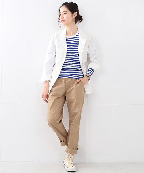 BEAMS BOY（ビームスボーイ）の「BEAMS BOY / ダンプ スラックス イージー（スラックス・レディース・ベージュ/ネイビー・ONE SIZE）」の17枚目の写真