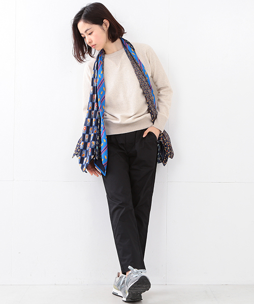 BEAMS BOY（ビームスボーイ）の「BEAMS BOY / ダンプ スラックス イージー（スラックス・レディース・ベージュ/ネイビー・ONE SIZE）」の13枚目の写真