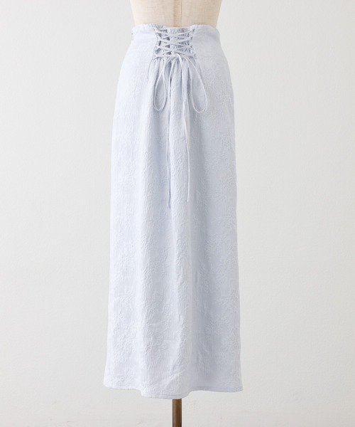 Seemi. byNICECLAUP（ シーミーバイナイスクラップ）の「【Seemi.】セット対応/スリット入りタイトスカート（スカート・レディース・アイボリー/サックスブルー/ベージュ・FREE）」の4枚目の写真