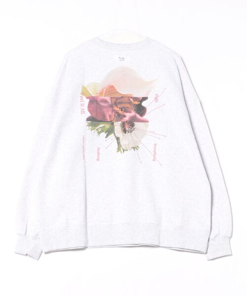 MIRROR STOKE(ミラーストーク)の「【ZOZO限定】FLOWER GRAPHIC SWEAT SHIRT/フラワーグラフィックスウェットシャツ(スウェット・レディース・ネイビー/アイボリー/ライトイエロー・MEDIUM)」の5枚目の写真
