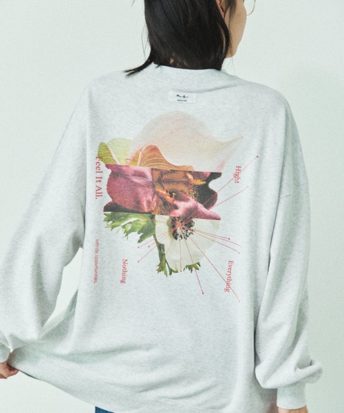 MIRROR STOKE(ミラーストーク)の「【ZOZO限定】FLOWER GRAPHIC SWEAT SHIRT/フラワーグラフィックスウェットシャツ(スウェット・レディース・ネイビー/アイボリー/ライトイエロー・MEDIUM)」の14枚目の写真