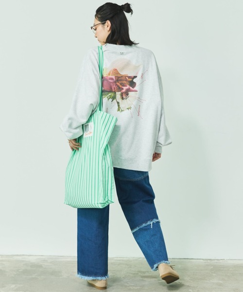 MIRROR STOKE(ミラーストーク)の「【ZOZO限定】FLOWER GRAPHIC SWEAT SHIRT/フラワーグラフィックスウェットシャツ(スウェット・レディース・ネイビー/アイボリー/ライトイエロー・MEDIUM)」の22枚目の写真