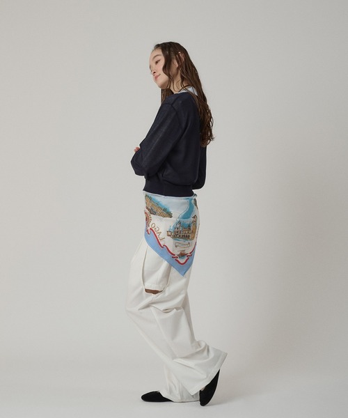 MUHET(ミュエータ)の「【set item】sheer layered knit polo shirt / シアーレイヤードポロニットセット(ポロシャツ・レディース・アイボリー/グレー/ブラウン/ネイビー・FREE)」の21枚目の写真