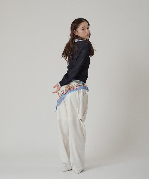 MUHET(ミュエータ)の「【set item】sheer layered knit polo shirt / シアーレイヤードポロニットセット(ポロシャツ・レディース・アイボリー/グレー/ブラウン/ネイビー・FREE)」の22枚目の写真