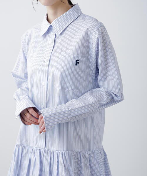 FREE'S MART（フリーズマート）の「◆バルーンシャツミニワンピース（ワンピース・レディース・ホワイト/ブルー系その他・MEDIUM/SMALL）」の21枚目の写真