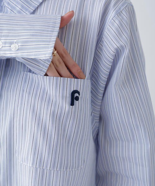 FREE'S MART（フリーズマート）の「◆バルーンシャツミニワンピース（ワンピース・レディース・ホワイト/ブルー系その他・MEDIUM/SMALL）」の22枚目の写真