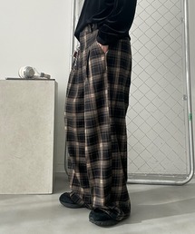 UNDERSTATEMENTs（アンダーステイトメント）の「【ユニセックス】アソートイージーワイドスラックス/ストライプ/チェック（スラックス）」