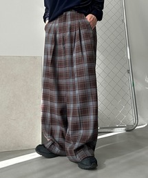 UNDERSTATEMENTs（アンダーステイトメント）の「【ユニセックス】アソートイージーワイドスラックス/ストライプ/チェック（スラックス）」