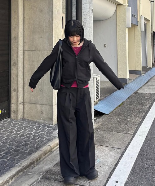 UNDERSTATEMENTs(アンダーステイトメント)の「【ユニセックス】アソートイージーワイドスラックス/ストライプ/チェック(スラックス・メンズ・ブラウン系その他3/アイボリー/グレー系その他/ネイビー系/ブラウン系その他2/チャコールグレー/ブラック系その他/ブルー系その他/グリーン系その他/グレー系その他2/ネイビー/モカ/ブラック/ホワイト系その他・SMALL/MEDIUM/X-SMALL/X-LARGE/LARGE)」の16枚目の写真