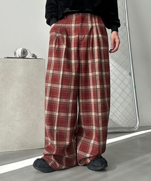 UNDERSTATEMENTs(アンダーステイトメント)の「【ユニセックス】アソートイージーワイドスラックス/ストライプ/チェック(スラックス・メンズ・ブラウン系その他3/アイボリー/グレー系その他/ネイビー系/ブラウン系その他2/チャコールグレー/ブラック系その他/ブルー系その他/グリーン系その他/グレー系その他2/ネイビー/モカ/ブラック/ホワイト系その他・SMALL/MEDIUM/X-SMALL/X-LARGE/LARGE)」の20枚目の写真