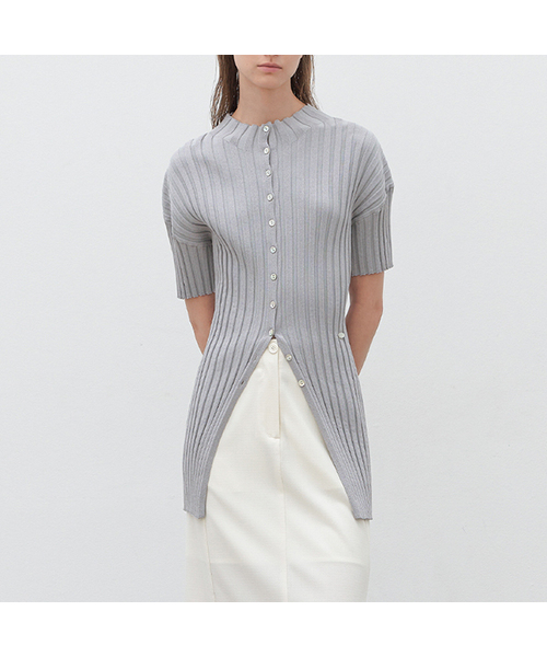 ATELIER NAIN(アトリエナイン)の「PETTU HALF SLEEVE CARDIGAN(CD-2209)(カーディガン/ボレロ・レディース・ホワイト/ヘザーグレー/ブラック・FREE)」の3枚目の写真
