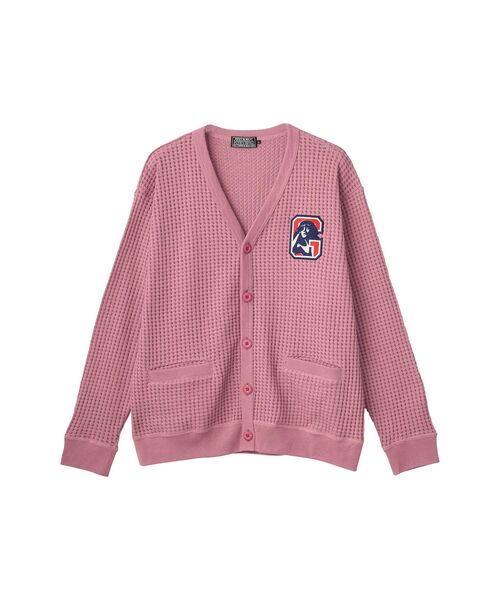 HYSTERIC GLAMOUR(ヒステリックグラマー)の「HG LAYDOWNワッペン カーディガン(カーディガン/ボレロ・メンズ・ブラック/ピンク/グリーン・SMALL/MEDIUM/LARGE/X-LARGE)」の3枚目の写真