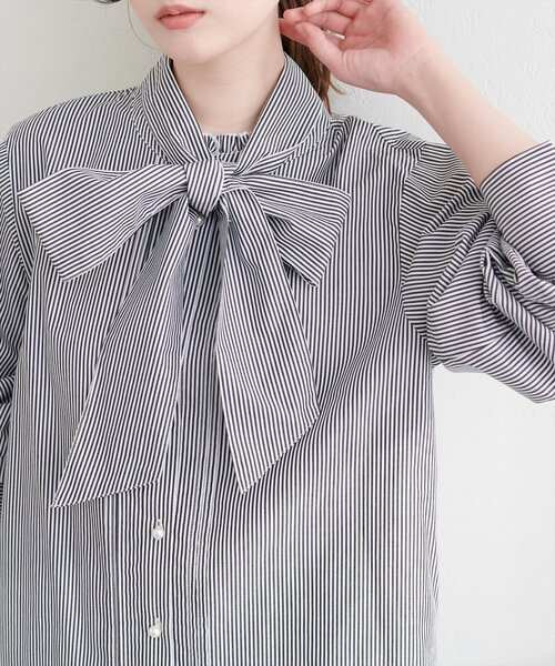 natural couture（ナチュラルクチュール）の「プチハイフリルブラウス（シャツ/ブラウス・レディース・ブルー系その他/ブラック系その他/イエロー系その他・FREE）」の4枚目の写真