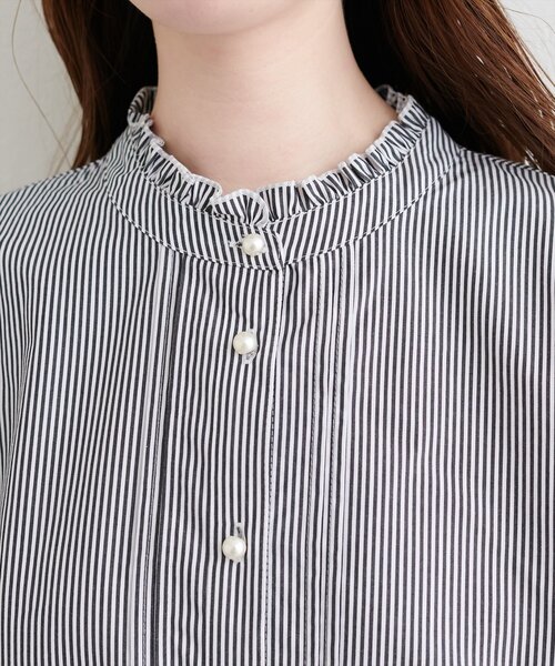 natural couture（ナチュラルクチュール）の「プチハイフリルブラウス（シャツ/ブラウス・レディース・ブルー系その他/ブラック系その他/イエロー系その他・FREE）」の17枚目の写真