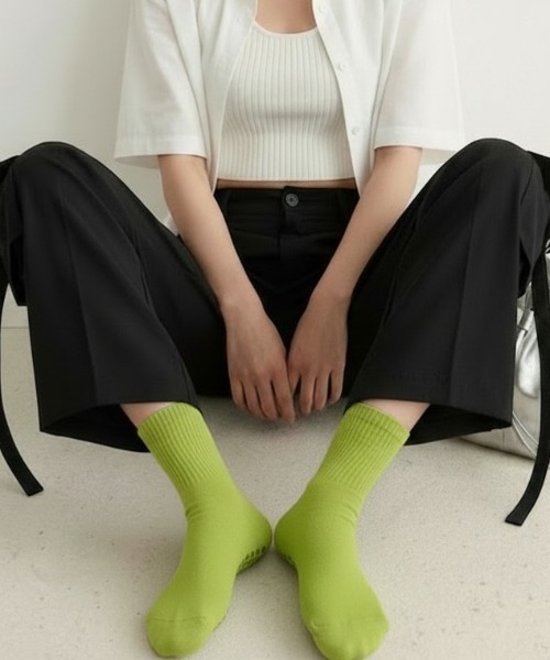 Burner(バーナー)の「【OKUOKU 0909】 oku-socks-30-2(ソックス/靴下・メンズ・ピンク/ライトグリーン/ブラック/ピンク系その他/グレー/オフホワイト・FREE)」の8枚目の写真