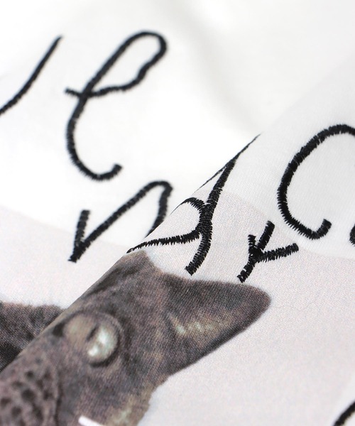 Three Four Time(スリーフォータイム)の「CAT落書き刺繍Tシャツ(Tシャツ/カットソー・レディース・オフホワイト/グレー・FREE)」の22枚目の写真