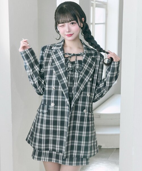 OLIVE des OLIVE（オリーブデオリーブ）の「【Belle Charme】Slim Line Long Tailored Jacket（テーラードジャケット・レディース・グレイッシュベージュ/ブラック系その他/ベージュ系その他・FREE）」の20枚目の写真