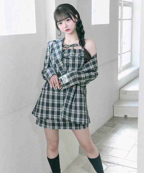 OLIVE des OLIVE（オリーブデオリーブ）の「【Belle Charme】Slim Line Long Tailored Jacket（テーラードジャケット・レディース・グレイッシュベージュ/ブラック系その他/ベージュ系その他・FREE）」の21枚目の写真