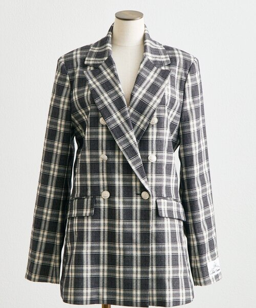 OLIVE des OLIVE（オリーブデオリーブ）の「【Belle Charme】Slim Line Long Tailored Jacket（テーラードジャケット・レディース・グレイッシュベージュ/ブラック系その他/ベージュ系その他・FREE）」の22枚目の写真