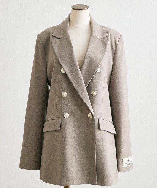 OLIVE des OLIVE（オリーブデオリーブ）の「【Belle Charme】Slim Line Long Tailored Jacket（テーラードジャケット・レディース・グレイッシュベージュ/ブラック系その他/ベージュ系その他・FREE）」の17枚目の写真