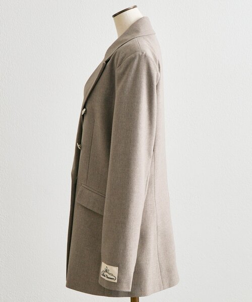 OLIVE des OLIVE（オリーブデオリーブ）の「【Belle Charme】Slim Line Long Tailored Jacket（テーラードジャケット・レディース・グレイッシュベージュ/ブラック系その他/ベージュ系その他・FREE）」の14枚目の写真