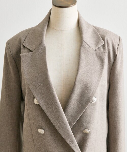 OLIVE des OLIVE（オリーブデオリーブ）の「【Belle Charme】Slim Line Long Tailored Jacket（テーラードジャケット・レディース・グレイッシュベージュ/ブラック系その他/ベージュ系その他・FREE）」の13枚目の写真
