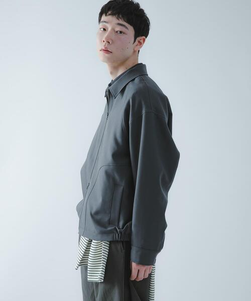 SENSE OF PLACE by URBAN RESEARCH（センスオブプレイスバイアーバンリサーチ）の「『撥水/防花粉』SKIN Proofジップブルゾン（ブルゾン・メンズ・ブルー/ブラウン/ブラック・LARGE/MEDIUM）」の11枚目の写真