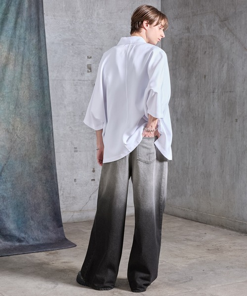 SERACE（セラス）の「【SERACE】Vintage gradation wide baggy denim pants / ヴィンテージグラデーションワイドバギーデニムパンツ（デニムパンツ・メンズ・グレー/ブルー/ブラック・L/M/S）」の20枚目の写真