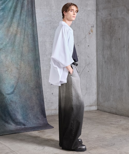 SERACE（セラス）の「【SERACE】Vintage gradation wide baggy denim pants / ヴィンテージグラデーションワイドバギーデニムパンツ（デニムパンツ・メンズ・グレー/ブルー/ブラック・L/M/S）」の21枚目の写真