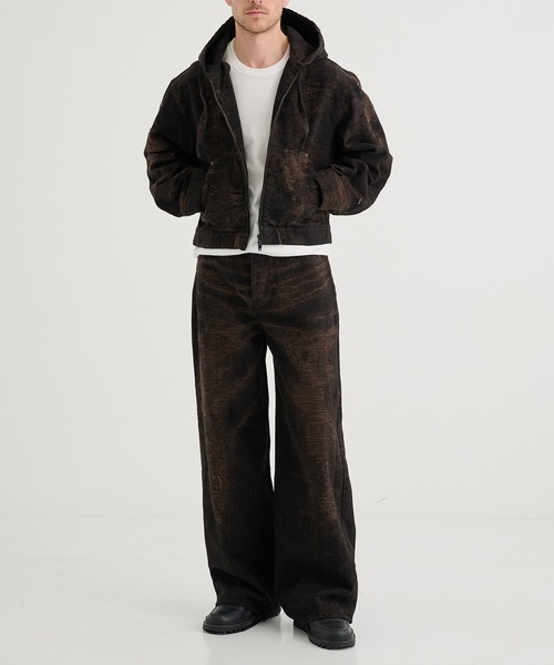 TAAKK（ターク）の「【TAAKK/ターク】Denim Hoodie（ブルゾン・メンズ・ブラウン・3/2）」の2枚目の写真