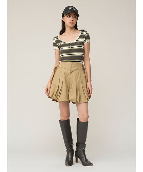 SNIDEL(スナイデル)の「バルーンサファリショートパンツ(その他パンツ・レディース・ベージュ/インディゴブルー/ホワイト・0/1)」の14枚目の写真