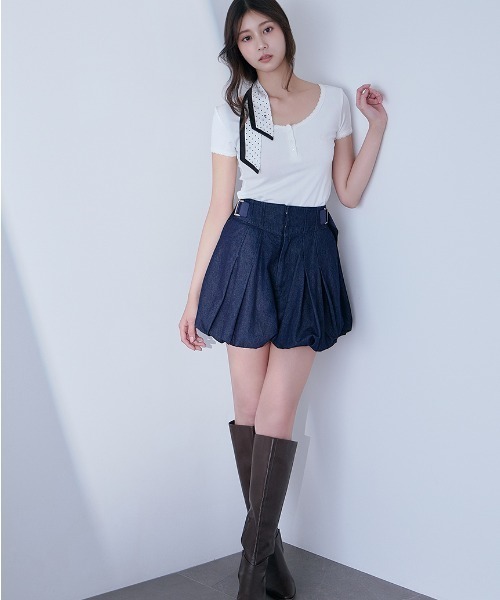 SNIDEL(スナイデル)の「バルーンサファリショートパンツ(その他パンツ・レディース・ベージュ/インディゴブルー/ホワイト・0/1)」の21枚目の写真
